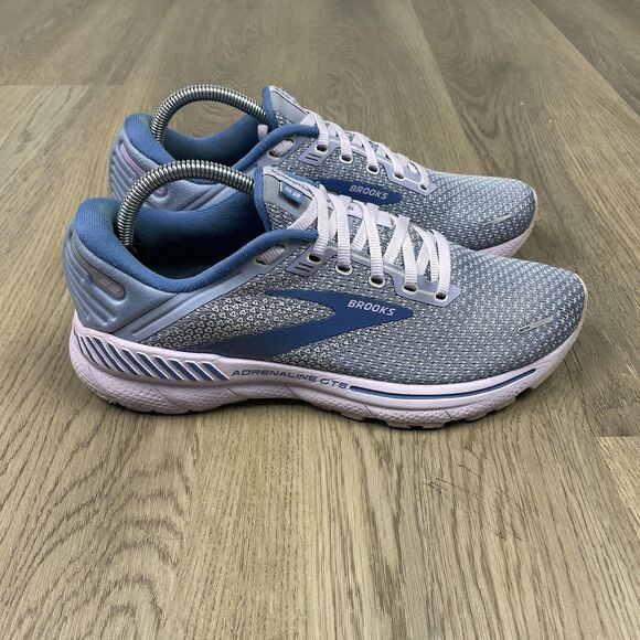 Brooks Adrenaline GTS 22 Shoes Womens Size 10 Blue Gray Running Cushion - Picture 1 of 10
